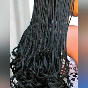 6 Packs French Curl Braiding Hair - 18 Inches Loose Wave Braiding Hair (1B)